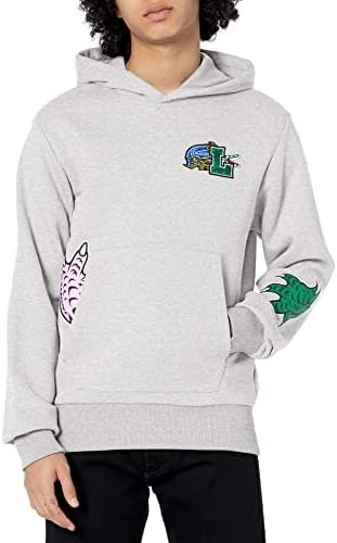 Lacoste 男士假期漫畫效果印花連帽運動衫